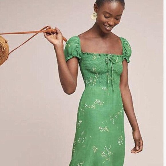 Faithfull The Brand Green Midi Dress - Picture 6 of 6